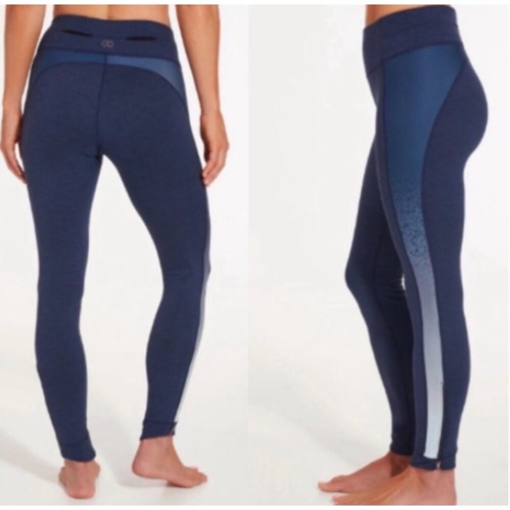 Calia Carrie Underwood Women's Navy Blue Peacoat Ombre Splatter Leggings Size XS